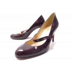 CHAUSSURES CHRISTIAN LOUBOUTIN WALLIS 100 MARY JANE 39 CUIR VERNIS SHOES 645€