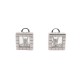 BOUCLES D'OREILLES CHOPARD ICE CUBE DIAMONDS OR BLANC 18K ET DIAMANTS EARRINGS