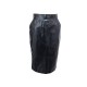 NEUF JUPE CHANEL P54257C00304 CRAYON TAILLE 38 M CUIR AGNEAU VERNI SKIRT 6500€