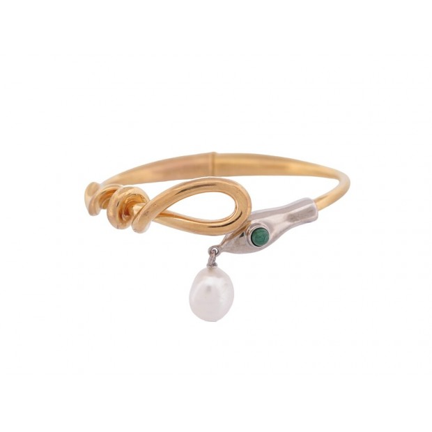 BRACELET CHLOE JONC CALLIE TAILLE S 20 LAITON DORE GOLDEN BANGLE STRAP 445€