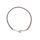 COLLIER HERMES JUMBO 40CM CUIR MARRON PALLADIE BRACELET DOUBLE TOUR STRAP 295€