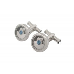 NEUF BOUTONS DE MANCHETTE MONTBLANC HORLOGERIE 116668 ARGENTE CUFFLINKS 425€