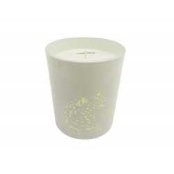 NEUF BOUGIE PARFUMEE CARTIER PANTHERE PORCELAINE BLANC 9CM 185G BOITE NEW CANDLE