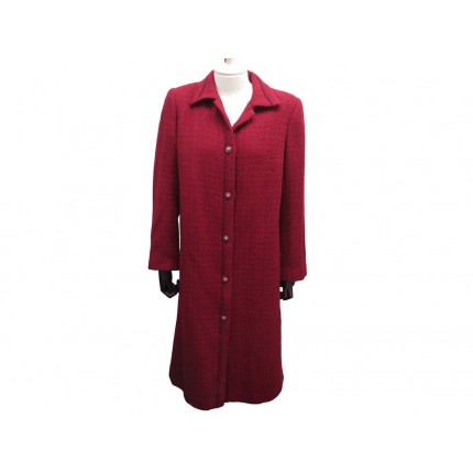 MANTEAU CHANEL CREATIONS LONG BOUTONS TETES DE LION M 38 EN TWEED COAT 7000€