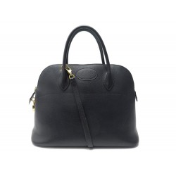 VINTAGE SAC A MAIN HERMES BOLIDE 27 EN CUIR NOIR A BANDOULIERE HAND BAG 4750€