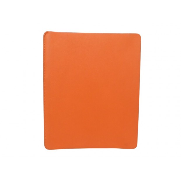 ETUI IPAD TABLETTE HERMES CUIR SWIFT & CHEVRE MYSORE ORANGE 10 POUCES CASE 990€