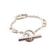 BRACELET HERMES H104567B 00SH CHAINE D'ANCRE FARANDOLE 14.5 CM EN ARGENT MASSIF