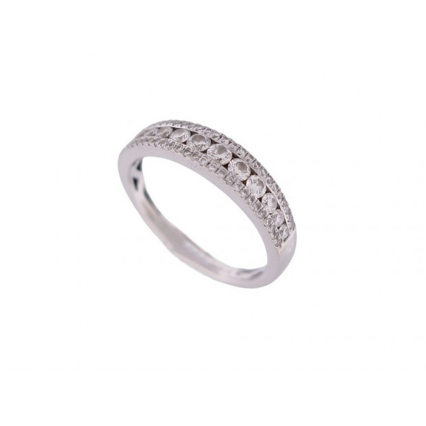 BAGUE ZENIA ALLIANCE GIULIA PLATINE ET DIAMANTS 0.62CT T56 DIAMONDS RING 2850€