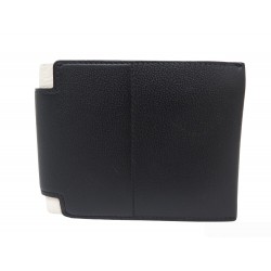 PORTEFEUILLE HERMES H SPORT COMPACT PORTE CARTE EN CUIR NOIR & BLANC WALLET 970€