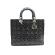 SAC A MAIN CHRISTIAN DIOR LADY LARGE CAL44561 CUIR CANNAGE NOIR HAND BAG 5700€