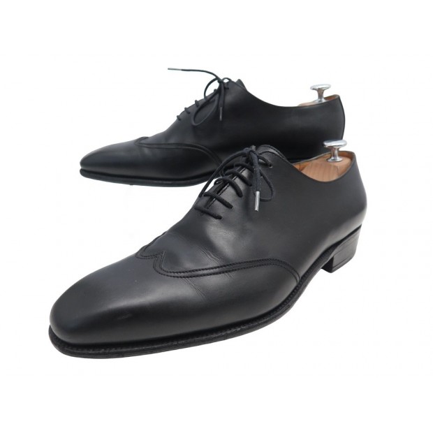 CHAUSSURES JM WESTON RICHELIEU 423 EN CUIR NOIR 8D 42 BLACK LEATHER SHOES 920€