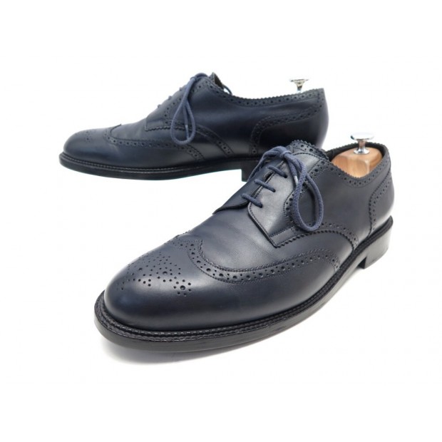 CHAUSSURES JM WESTON DERBY PERFORE MILES 355 10.5D 44 EN CUIR BLEU MARINE 395€