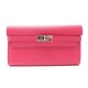 NEUF PORTEFEUILLE HERMES KELLY CUIR EPSOM ROSE PORTE MONNAIE NEW WALLET 4050€