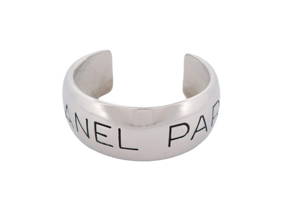 bracelet chanel manchette logo 1996 t17 metal
