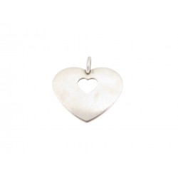 PENDENTIF POIRAY COEUR SECRET EN ARGENT MASSIF 925 8.5GR SILVER HEART PENDANT