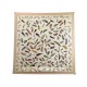 VINTAGE FOULARD HERMES PLUMES HENRI DE LINARES 90 CM EN SOIE BEIGE SCARF 460€