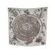 FOULARD HERMES REVE DE CORAIL PAR ANNIE FAIVRE SOIE GRIS GREY SILK SCARF 460€