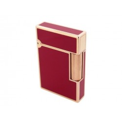 NEUF BRIQUET ST DUPONT LIGNE 2 LAQUE DE CHINE ROUGE PLAQUE OR LIGHTER 975€