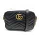 SAC A MAIN GUCCI MINI GG MARMONT 448065 EN CUIR NOIR BANDOULIERE HAND BAG 1290€