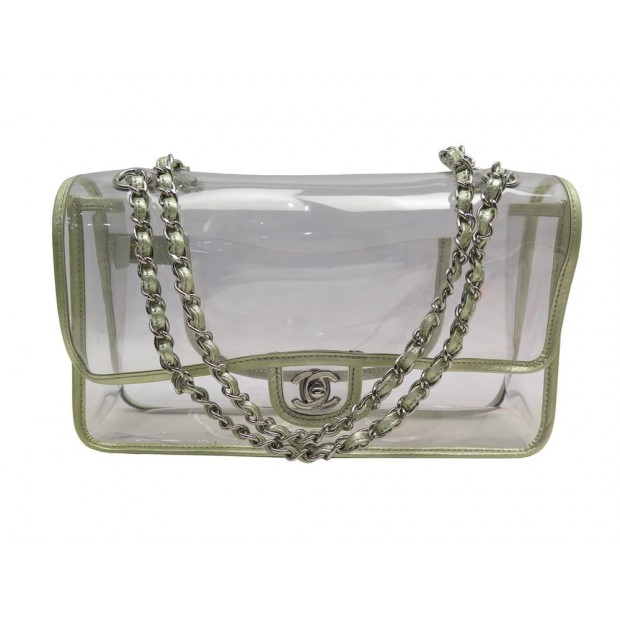 SAC A MAIN CHANEL TIMELESS PVC TRANSPARENT BANDOULIERE HAND BAG PURSE 8500€