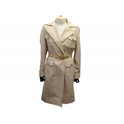 MANTEAU CHRISTIAN DIOR IMPERMEABLE CEINTURE CUIR PYTHON S 36 TRENCH COAT 5000€