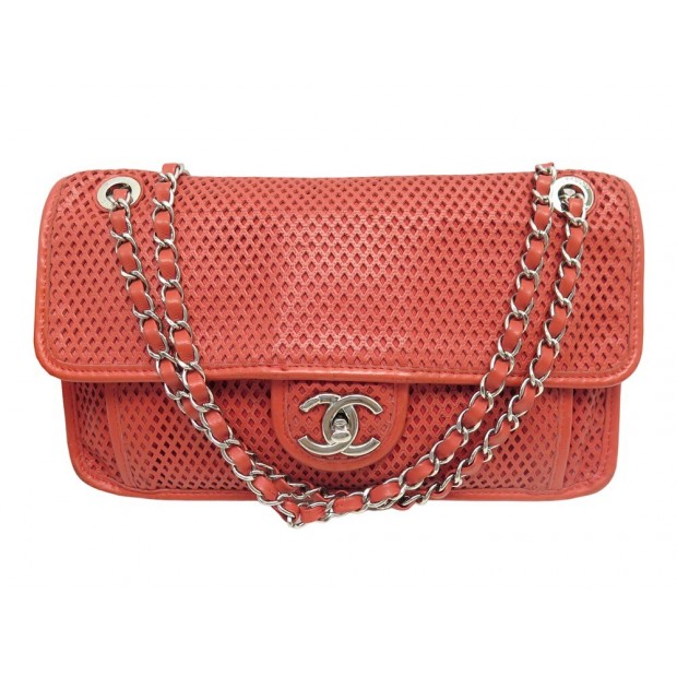 SAC A MAIN CHANEL UP IN THE AIR PERFORATED TIMELESS A67652 CUIR ROUGE BAG 8000€