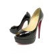 CHAUSSURES CHRISTIAN LOUBOUTIN LADY PEEP 37 ESCARPINS CUIR VERNIS SHOES 795€