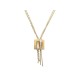 COLLIER BOUCHERON PENDENTIF DECHAINE T 40 OR JAUNE 12 DIAMANTS 0.48 CT NECKLACE