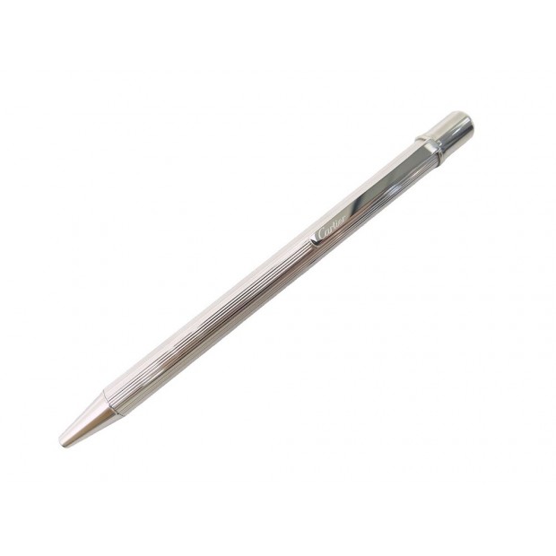 NEUF VINTAGE STYLO BILLE CARTIER EN PLAQUE ARGENT SILVER BALLPOINT PEN 335€