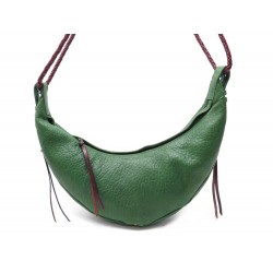 SAC A MAIN JEROME DREYFUSS WILLY S BANDOULIERE EN CUIR VERT HAND BAG PURSE 595€