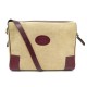 VINTAGE SAC A MAIN CELINE BANDOULIERE EN TOILE ET CUIR BEIGE ET BORDEAUX HANDBAG