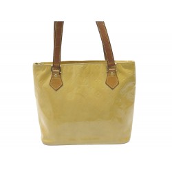 SAC A MAIN LOUIS VUITTON HOUSTON M91340 CUIR MONOGRAM VERNIS JAUNE PURSE 1500€