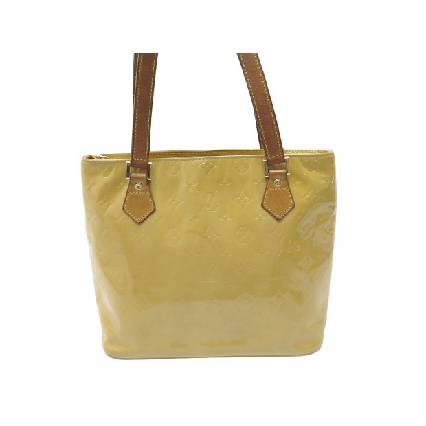 SAC A MAIN LOUIS VUITTON HOUSTON M91340 CUIR MONOGRAM VERNIS JAUNE PURSE 1500€