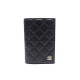 NEUF PORTE PASSEPORT CHANEL CARTES CUIR NOIR LEATHER PASSPORT CARD HOLDER 700€