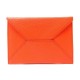 NEUF PORTE CARTES HERMES ENVELOPPE EN CUIR CHEVRE MYSORE ORANGE BOITE CARD 405€