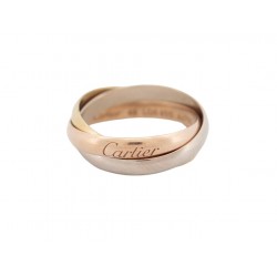 BAGUE CARTIER TRINITY PM 3 ORS TAILLE 49 OR JAUNE ROSE BLANC 18K GOLD RING 1230€