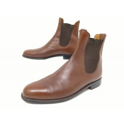 CHAUSSURES JM WESTON BOTTINES LE CAMBRE CHELSEA 8.5C 42 CUIR MARRON BOOTS 995€