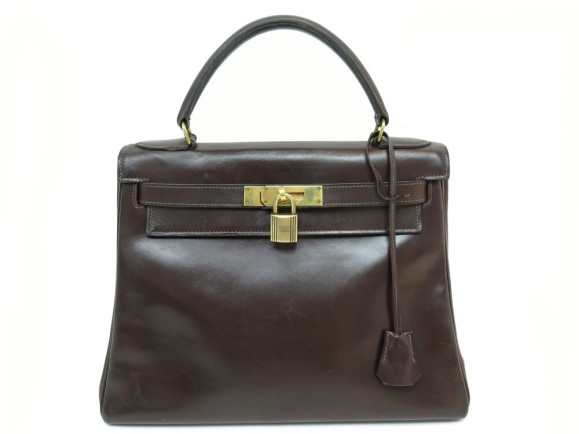 sac a main hermes kelly 28 retourne en cuir