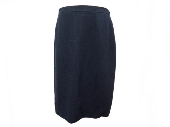jupe chanel en laine taille 44 l bleu marine navy blue