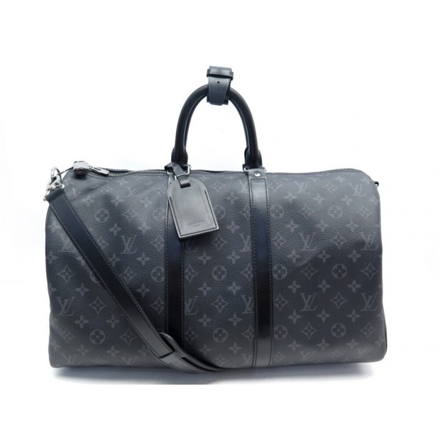 SAC DE VOYAGE A MAIN LOUIS VUITTON KEEPALL 45 TOILE MONOGRAM ECLIPSE BAG 2100€