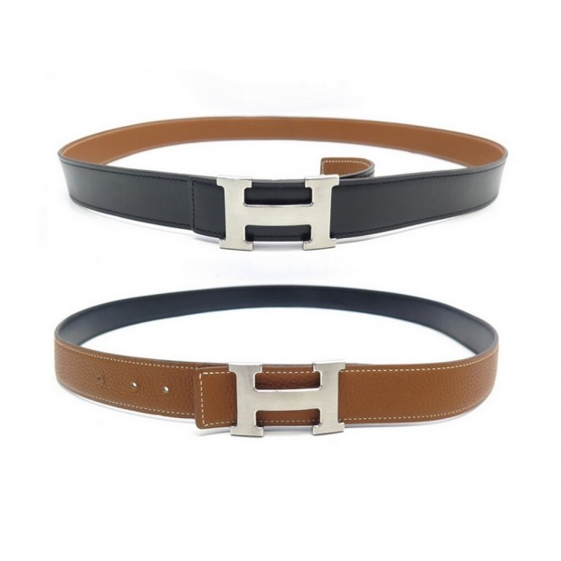 CEINTURE HERMES BOUCLE H REVERSIBLE 32MM 110 CUIR BOX & TOGO GOLD BELT 715€