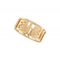 NEUF BAGUE FENDI MOTIF GREC FF VERSACE FENDACE T54 8AH596 METAL GOLD RING 350€