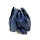 SAC A MAIN LONGCHAMP SEAU 2062861127 EN CUIR ET DAIM BLEU HAND BAG BUCKET 420€