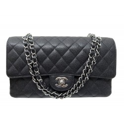 NEUF SAC A MAIN CHANEL TIMELESS CLASSIQUE MEDIUM CUIR CAVIAR NOIR HAND BAG 9700€