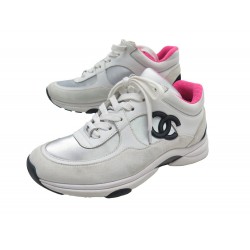 CHAUSSURES CHANEL BASKETS LOGO CC LOW TOP G33743 36 SNEAKERS SHOES 950€