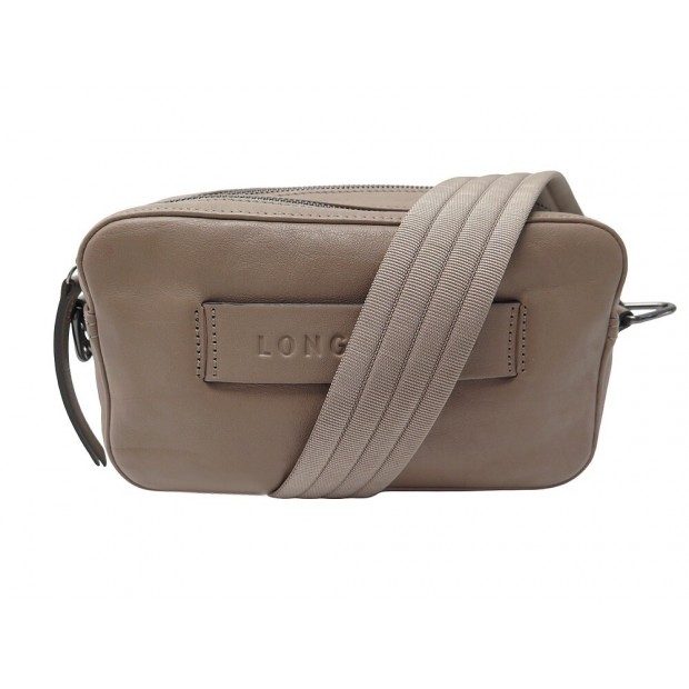 NEUF SAC A MAIN LONGCHAMP CAMERA BAG 3D 10098772315 CUIR TAUPE BANDOULIERE 390€