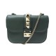 SAC A MAIN VALENTINO SMALL GLAM LOCK EN CUIR VERT BANDOULIERE HAND BAG 1975€