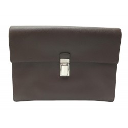 PORTE DOCUMENTS PRADA SERVIETTE CUIR SAFFIANO MARRON VR0089 BRIEFCASE 2000€