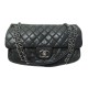 SAC A MAIN CHANEL TIMELESS JUMBO BANDOULIERE CUIR NOIR IRIDESCENT PURSE 10500€