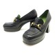 CHAUSSURES GUCCI HOUDAN 572228 39 IT 40 FR MOCASSINS A TALONS NOIR LOAFERS 790€